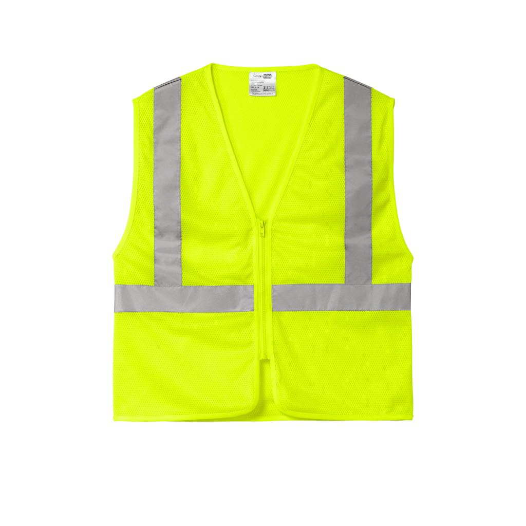 CornerStone ANSI 107 Class 2 Economy Mesh Zippered Vest