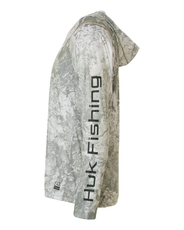 HUK Men's Pursuit Mossy Oak Printed Hooded Long Sleeve T-Shirt