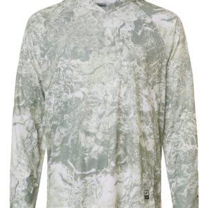 HUK H712L003 Youth Pursuit Mossy Oak Printed Hooded Long Sleeve T-Shirt