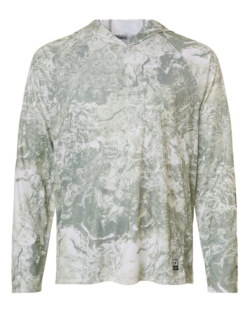 HUK H712L003 Youth Pursuit Mossy Oak Printed Hooded Long Sleeve T-Shirt