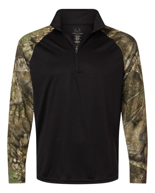 Realtree Unisex Realtree Performance Colorblocked Quarter-Zip Pullover